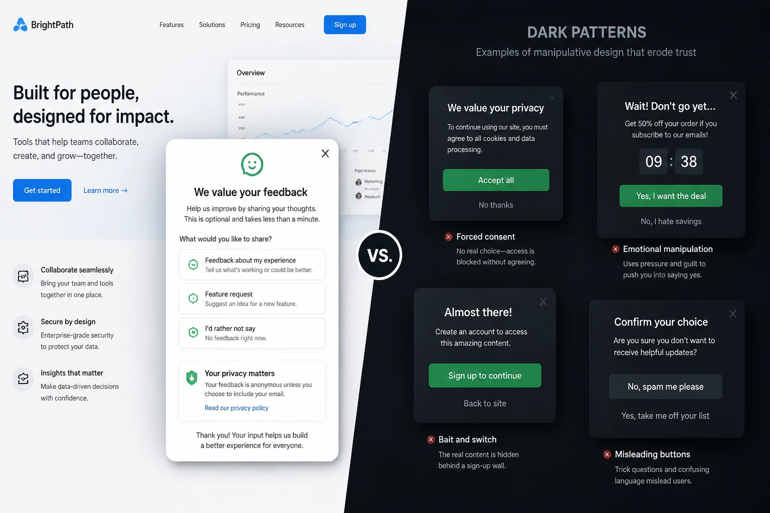 Leveraging Feedback Widgets for Ethical UX Design Without Falling Into Dark Patterns