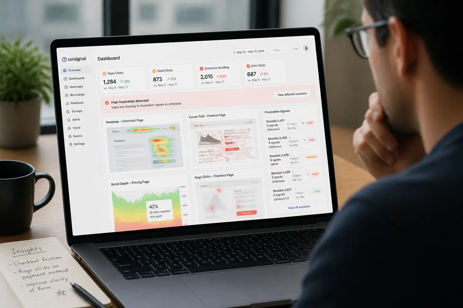 User Behavior Predictors: How to Spot Frustration Before Visitors Click Feedback